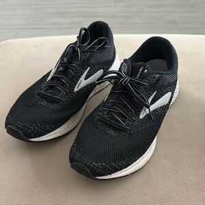 Brooks Revel Black and White Athletic Sneakers